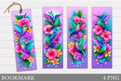 Hummingbird Bookmark Design. Hummingbird Sublimation Product Image 1