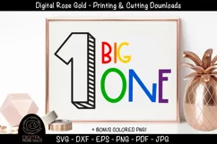 Big One - First Birthday SVG, Baby 1st Birthday Party Decor Product Image 1