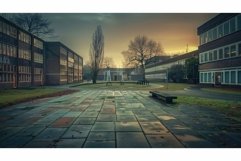 abandoned empty school campus Product Image 1