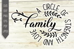 Family. A circle or Strength And Love Svg. Home Svg. Product Image 2
