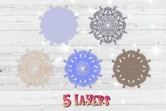 3D Mandala Layered svg Papercut SVG Zentangle yoga design Product Image 2