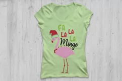 Fa La La La Mingo Svg, Christmas svg, Winter Svg, Flamingo. Product Image 2