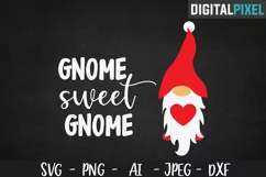 Gnome Sweet Gnome SVG PNG DXF | Valentines Crafters SVG Product Image 1