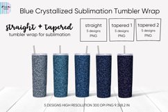 Blue Crystallized Skinny Tumbler Sublimation Bundle 20 Oz Product Image 1