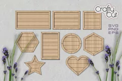 Shapes Faux Shiplap Frames. Glowforge SVG Files Product Image 1