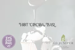 Hot Cocoa Bar SVG Files, Farmhouse Winter Sign SVG Product Image 2