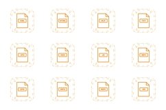 Set Of File Formats Icons Product Image 1