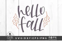 Hello Fall SVG | Autumn SVG | Thanksgiving SVG File Product Image 4