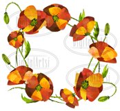 Watercolor Poppies Clipart Product Image 3