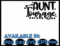 Auntie SVG DXF JPEG Silhouette Cameo Cricut aunt tourage Product Image 3