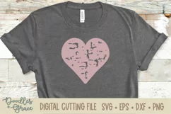 Grunge Heart SVG - Distressed Heart SVG - DXF - EPS - PNG Product Image 1