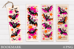 Bat Bookmark Design. Halloween Bookmark Sublimation Product Image 1