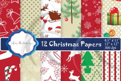 christmas digital pattern / christmas paper / digital papers / christmas digital paper / gift wrapper / high quality digital set 12 x 12 Product Image 1