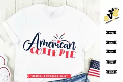 4th of July SVG file | American Cutie Pie SVG design Product Image 2