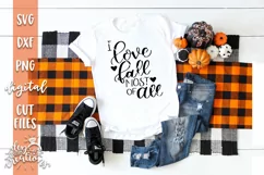 I Love Fall Most Of All - Hand Lettered SVG DXF PNG Digital Product Image 2