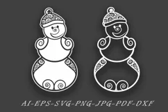 Christmas snowman svg. Snowman Mandala. Snowman Svg Product Image 3