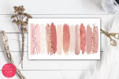Rose Gold Brush Strokes I Brush Strokes Clipart Product Image 4