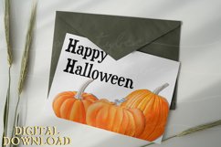 5 Fall Pumpkins Watercolor Clipart Product Image 3