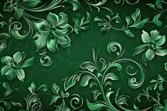 Dark Green Luxury Leaves Pattern Background Wallpaper Product Image 1