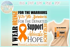 I WEAR ORANGE Leukemia Awareness SVG DXF EPS PNG PDF files Product Image 1