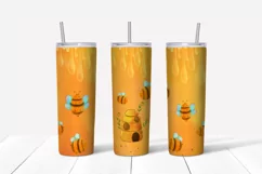 Bees tumbler design,20 oz skinny tumbler design,Summer png Product Image 3