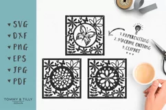 Butterfly Round Frames - SVG EPS DXF PNG PDF JPG Cut File Product Image 1