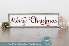 Simple Merry Christmas SVG, Sublimation, Printable, Cricut Product Image 1