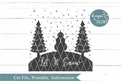Let It Snow SVG, png, eps, sublimation, dxf, jpeg Product Image 2