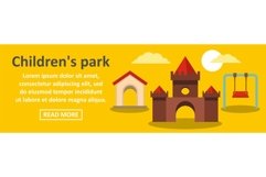Childrens park banner horizontal concept Product Image 1