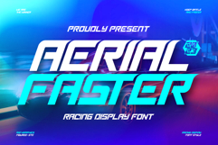 Aerial Faster - Racing Display Font Product Image 1