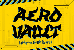 Aero Vault - Cyberpunk Graffiti Font Product Image 1