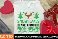 Snowflakes Are kisses From Heaven SVG Cut File,Christmas SVG Product Image 2