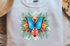 Aesthetic Butterfly with Flowers Png Product Image 2
