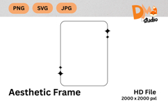 Aesthetic Frame Minimal &amp; Elegant Outline Shapes PNG|SVG|JPG Product Image 1