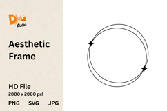 Aesthetic Frame Minimal &amp; Elegant Outline Shapes PNG|SVG|JPG Product Image 1