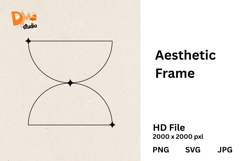 Aesthetic Frame Minimal &amp; Elegant Outline Shapes PNG|SVG|JPG Product Image 1