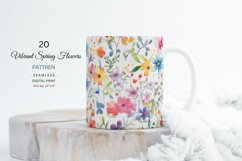 Watercolor Spring Flowers Digital Paper| Seamless Pattern Product Image 3