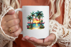 Aesthetic Sunset &amp; Palm Tree Clipart Product Image 3