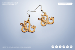 Aesthetic Zodiac Earrings Laser Cut SVG - Leo Product Image 2