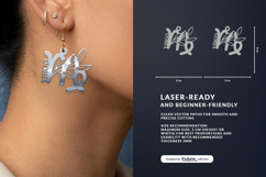 Aesthetic Zodiac Earrings Laser Cut SVG - Virgo Product Image 2