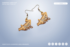 Aesthetic Zodiac Earrings Laser Cut SVG - Sagittarius Product Image 2