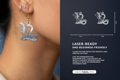 Aesthetic Zodiac Earrings Laser Cut SVG - Capricorn Product Image 1
