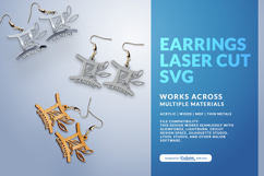 Aesthetic Zodiac Earrings Laser Cut SVG - Gemini Product Image 3