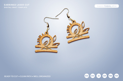 Aesthetic Zodiac Earrings Laser Cut SVG - Libra Product Image 2