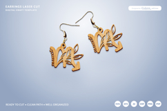 Aesthetic Zodiac Earrings Laser Cut SVG - Scorpio Product Image 2