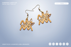 Aesthetic Zodiac Earrings Laser Cut SVG - Aquarius Product Image 2