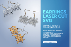 Aesthetic Zodiac Earrings Laser Cut SVG - Aquarius Product Image 3