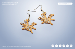 Aesthetic Zodiac Earrings Laser Cut SVG - Pisces Product Image 1
