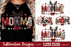 Christmas Momma Sublimation MOM, MOMMA, MOMMY, MAMA Designs Product Image 3