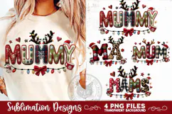 Christmas Mum Sublimation MAMS MUMMY MA MUM PNG Designs Product Image 2
